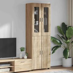 Highboard με ράφι με πόρτα FLORIN Δρύς Sonoma 60 x 35 x 182 εκ. 3397916