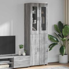 Highboard με ράφι FLORIN Γκρίζο Σονομα 60 x 35 x 182 εκ. 3397920