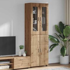Highboard FLORIN 60 x 35 x 182 εκ. Artisan Oak 3397923