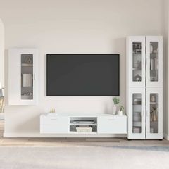 Σετ επίπλου τηλεόρασης FLORIN 3 pcs Λευκό Επεξεργασμένο ξύλο 3397944