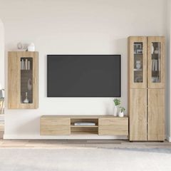 Σετ επίπλου τηλεόρασης με συρτάρι FLORIN 3 pcs Δρύς Sonoma 3397966