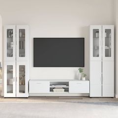 Σετ επίπλου τηλεόρασης FLORIN 3 pcs Λευκό Επεξεργασμένο ξύλο 3398004