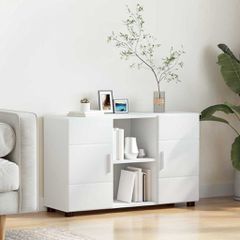 Πλαϊνό γραφείο με ράφι FLORIN Λευκό 88,5 x 30,5 x 55,5 εκ 880291