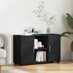 Πλαϊνό γραφείο με ράφι FLORIN Μαύρο 88,5 x 30,5 x 55,5 εκ 880292