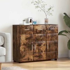 Πλαϊνό γραφείο με ράφι FLORIN Καπνιστό Δρύς 88,5 x 30,5 x 73 εκ 880316