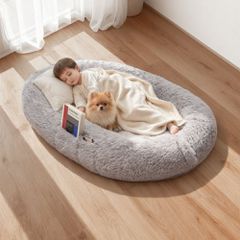 Κρεβάτι σκύλου VEVOR Human, 1320 x 860 x 240 mm Ορθοπεδικό κρεβάτι σκύλου μεγέθους ανθρώπου από αφρό μνήμης, Κρεβάτια κατοικίδιων ανθρώπων με πλαϊνή τσέπη, λαβή και φερμουάρ, Αφαιρούμενα κρεβάτια σκύλ