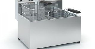 Φριτέζα Διπλή Ηλεκτρική Επιτραπέζια Με Αποσπώμενο Κάδο 3-7Lt 48x43x38Cm - Καινούργια.