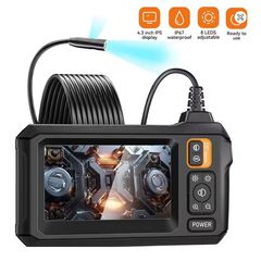 Ενδοσκοπική κάμερα 8mm HD1080P 4.3 ιντσών 8 LED IPS IP67 αδιάβροχη 5 μέτρα καλώδιο