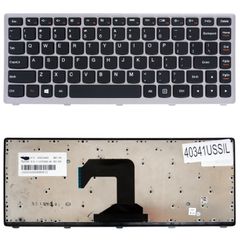 Πληκτρολόγιο - Laptop Keyboard για Lenovo Ideapad S400 S300 S405 S410 S310 M40-35 S415 S400T S400U S40-70 S400-IFI S400-ITH M30-70 25213450 25213420 V-127920QS1-KR US Black Silver Frame ( Κωδ.40341USS