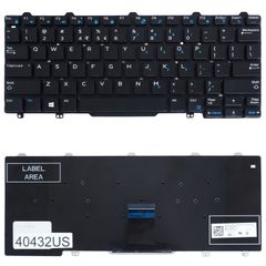 Πληκτρολόγιο - Laptop Keyboard για Dell Latitude E7250 E5250 62CM0 062CM0 9JK9V 09JK9V F6F02 0F6F02 WRCJ9 0WRCJ9 3P2DR 03P2DR 4PTJF 04PTJF PK1313O1A05 US No Frame Black ( Κωδ.40432US )
