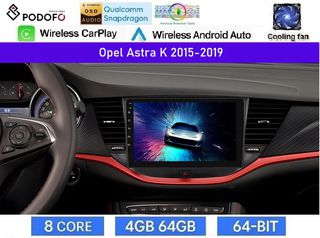 Opel Astra K (2015-2019) Android Οθόνη 9" | Snapdragon 460 | 4GB RAM + 64GB ROM | Ασύρματο CarPlay & Android Auto GPS WiFi DSP FM/RDS