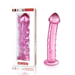 Lovetoy Γυάλινο Dildo Ροζ 19cm