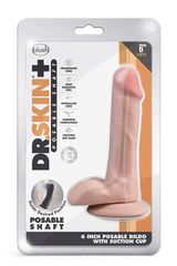 Dr. Skin Plus Posable Ρεαλιστικό Dildo με Όρχεις & Βεντούζα 15cm