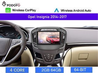 Opel Insignia (2014-2017) Android Car Radio 9" 2+64GB Ασύρματο CarPlay & Aσύρματο Android Auto GPS WiFi EQ