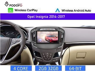 Opel Insignia (2014-2017) Android Car Radio 9" 2+32GB Ασύρματο CarPlay & Aσύρματο Android Auto GPS WiFi EQ