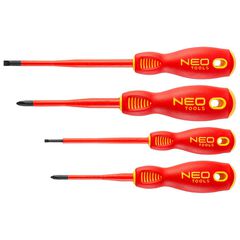 NEO TOOLS Κατσαβίδια ηλεκτρολόγου 1000V Slim σετ 4τεμ 04-144