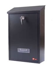 Inox Kiss Γραμματοκιβώτιο Μεταλλικό Μάυρο 26x10.5x40cm LOC620
