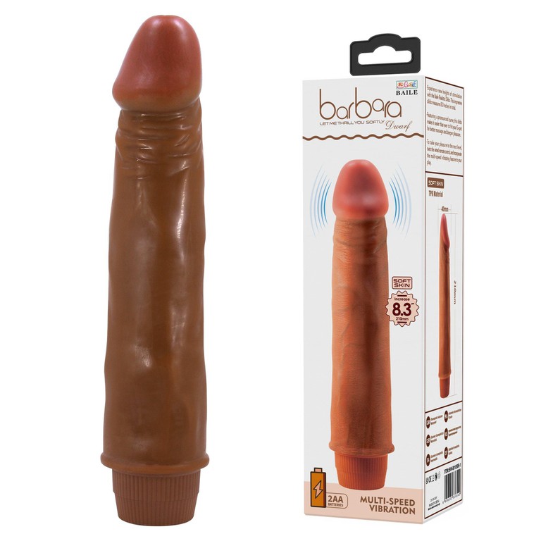 Baile Barbara Dwarf Δονητής 21cm Καφέ