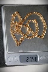 Κόσμημα Αλυσίδα λαιμού 24K με επιχρυσωμένο πάχος 6macro μήκος 60εκ. πλατος 6mm βάρους 27,5 γρ-thumb-2