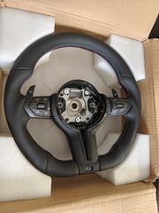 BMW Μαύρο sport τιμόνι με F1 paddles και Επίπεδη Βάση από M3 για BMW 1 2 3 4 5 6 7,X1,X2,X3,X4,X5,X6
