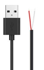POWERTECH καλώδιο USB CAB-U157 με ελεύθερα άκρα, 1m, μαύρο