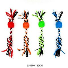 Παιχνίδι σκύλου σχοινί με μπάλα - 32cm - 550500 - 12PCS