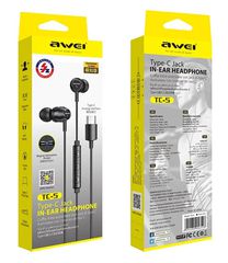 Ενσύρματα ακουστικά - TC-5 - Type-C - AWEI - 889114