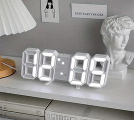 Ψηφιακό ρολόι - Ξυπνητήρι - 6609 - 466097 - White
