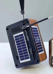 Επαναφορτιζόμενο ραδιόφωνο Retro με ηλιακό πάνελ - RX-836S-S - 370083 - Gold