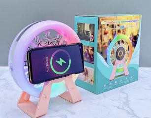 Ασύρματο ηχείο Bluetooth με βάση ασύρματης φόρτισης smartphone - Wheel - L-38B - 811580 - Pink