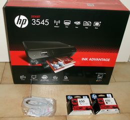 ΠΟΛΥΜΗΧΑΝΗΜΑ HP DESKJET INK ADVANTAGE 3545 E-ALL-IN-ONE A9T81C WIFI + 2 ΓΝΗΣΙΑ ΜΕΛΑΝ HEWLETT PACKARD NO 650 ΜΑΥΡΟ/ NO 650 ΤΡΙΧΡΩΜΟ