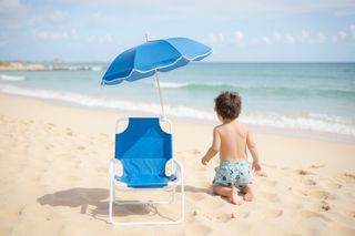 Παιδική πτυσσόμενη καρέκλα camping με ομπρέλα - 1047 - 241712 - Blue
