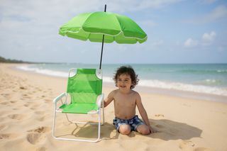 Παιδική πτυσσόμενη καρέκλα camping με ομπρέλα - 1047 - 241712 - Green