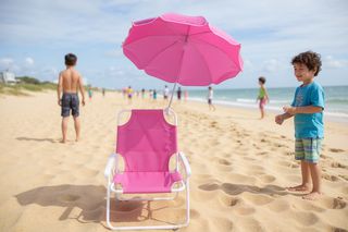 Παιδική πτυσσόμενη καρέκλα camping με ομπρέλα - 1047 - 241712 - Pink