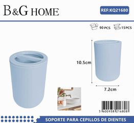 Θήκες οδοντόβουρτσας πλαστικές σε σετ 5Χ - Light Blue - 21680