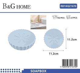 Σαπουνοθήκες μπάνιου πλαστικές - Σετ 9pcs - Light Blue - 21670