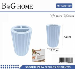Θήκες οδοντόβουρτσας πλαστικές σε σετ 5Χ - Light Blue - 21668