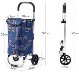 Υφασμάτινο καρότσι λαϊκής - ZZ602 - 981294 - Blue