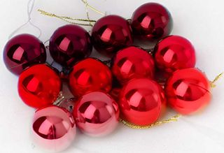 Σετ Χριστουγεννιάτικες μπάλες - 8cm - 12pcs - 326048 - Red