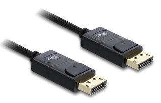 DELOCK καλώδιο DisplayPort 2.1 81672, 16K/60Hz, 80 Gbps, 2m, μαύρο