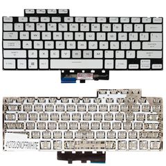 Πληκτρολόγιο - Laptop Keyboard για Asus ROG Zephyrus G14 GA402 G14 GA402R G14 GA402RJ G14 GA402RK G14 GA402RU G14 GA402X G14 GA402XV G14 GA402RU G14 GA402X G14 GA402XV US No Frame White ( Κωδ.41272USN