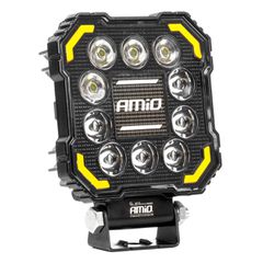 Amio - Προβολέας Εργασίας LED AWL81 SPOT 48W 3000lm 6500K με Κίτρινο φώς προειδοποίησης & φωτιζόμενο Logo - 1 τεμ. (04425/AM)