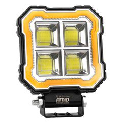 Amio - Προβολέας Εργασίας LED AWL84 FLOOD 48W 4800lm 6500K με σταθερή Κίτρινη LED μπάρα – 9–36V - 1 τεμ. (04428/AM)