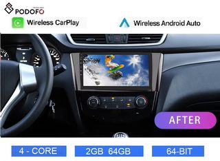 Nissan Qashqai (2014-2020) Android Car Radio 10.1"| 2+64GB | Ασύρματο CarPlay & Aσύρματο Android Auto | GPS | WiFi | EQ | FM/RDS
