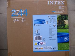 INTEX Easy Set Pool Set με φίλτρο + κάλυμμα + Ηλεκτρική τρόμπα αέρος