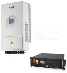 V-TAC Σετ Υβριδικού Μονοφασικού Inverter 6kW DEYE + Μπαταρία LiFePO4 5.12kWh | CEI-021 με 10 Χρόνια Εγγύηση - SKU 12316