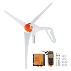 VEVOR 500W Ανεμογεννήτρια 12V 3-Blade Ανεμογεννήτρια με Ανεμόμετρο