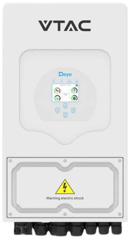 V-TAC DEYE 6KW Inverter Υβριδικό Μονοφασικό SUN-6K-SG05LP1-EU-AM2-P με Οθόνη, 2/1+1 MPPT, CT, WiFi, IP65 12679