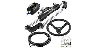VEVOR SucceBuy Hydraulic Boat Steering Kit, 300HP Hydraulic Steering Kit Corrosion-Resistant Boat Steering System Marine Steering Kit