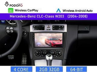 Mercedes Benz CLC W203 (2004-2008) Android οθόνη 9" 2+32GB Ασύρματο CarPlay & Aσύρματο Android Auto | GPS | EQ | WiFi